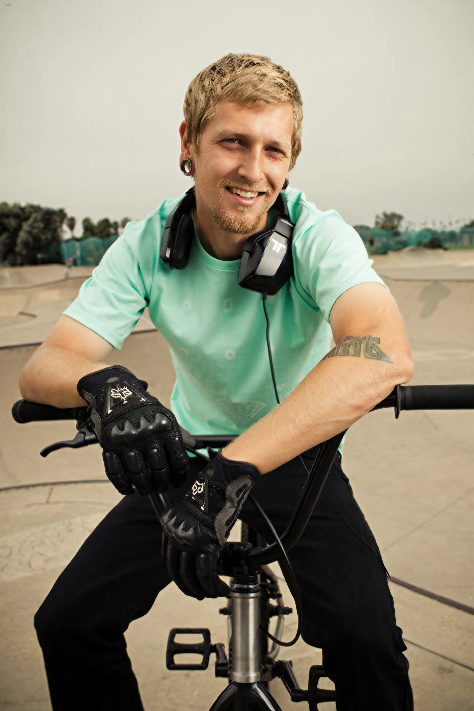 Mad Catz lifestyle campaign — BMX rider with gear in real use